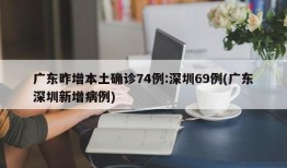 广东昨增本土确诊74例:深圳69例(广东深圳新增病例)