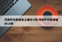 河南昨日新增本土确诊1例/河南昨日新增确诊18例