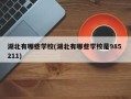湖北有哪些学校(湖北有哪些学校是985 211)