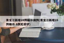 黑龙江新增28例确诊病例(黑龙江新增28例确诊 8例无症状)