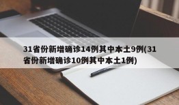 31省份新增确诊14例其中本土9例(31省份新增确诊10例其中本土1例)