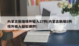 内蒙古新增境外输入27例(内蒙古新增8例境外输入疑似病例)