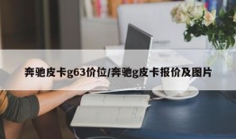 奔驰皮卡g63价位/奔驰g皮卡报价及图片