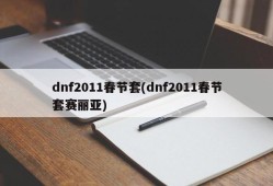 dnf2011春节套(dnf2011春节套赛丽亚)