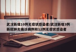 武汉新增10例无症状感染者/武汉新增3例新冠肺炎确诊病例和12例无症状感染者