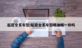 起亚全系车型/起亚全系车型喷油嘴一样吗